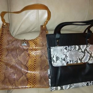 TWO NEW WOMENS HAND/SHOULDER BAG